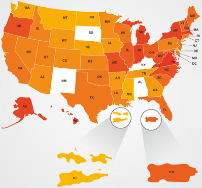 Map of state data breach notification laws - Help Net Security