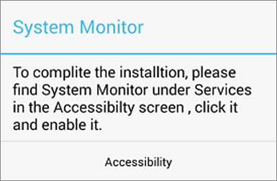 Android accessibility service turn on prompt