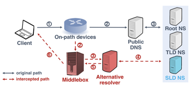 DNS interception