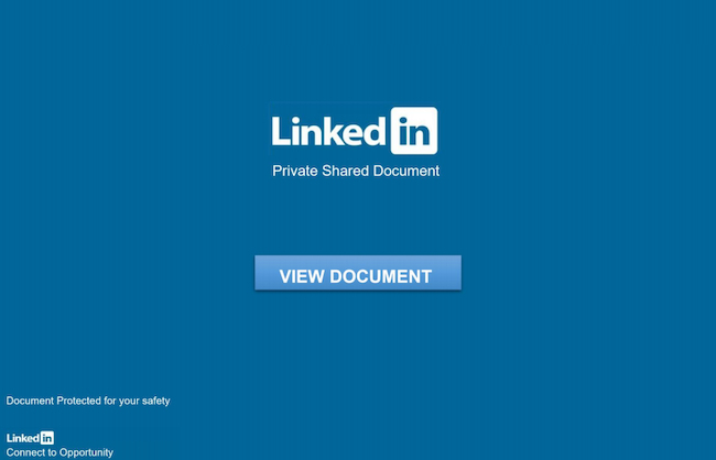 LinkedIn Private Shared Document