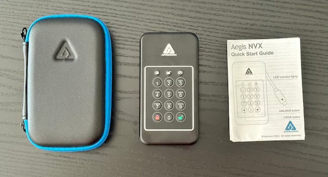 APRICORN 500GB Aegis Padlock Secure 256-bit AES Hardware Encrypted...