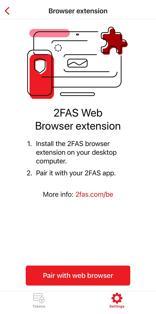 browser extention 2FAS 2fa ios
