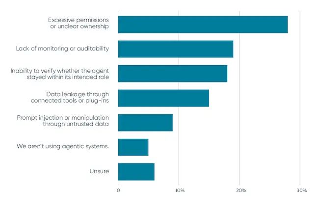 Most-concerning risks of AI agents AI tools security worry
