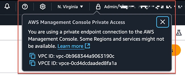 AWS Console Private Access