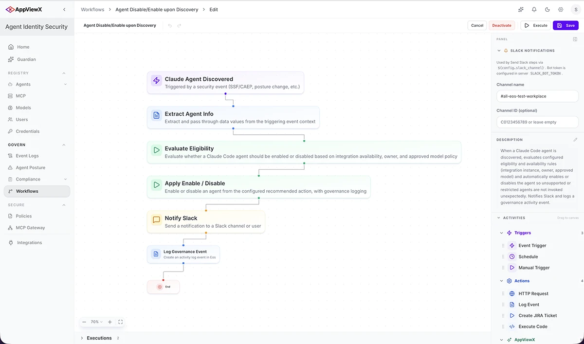Agent Disable AppViewX Agent Identity Security