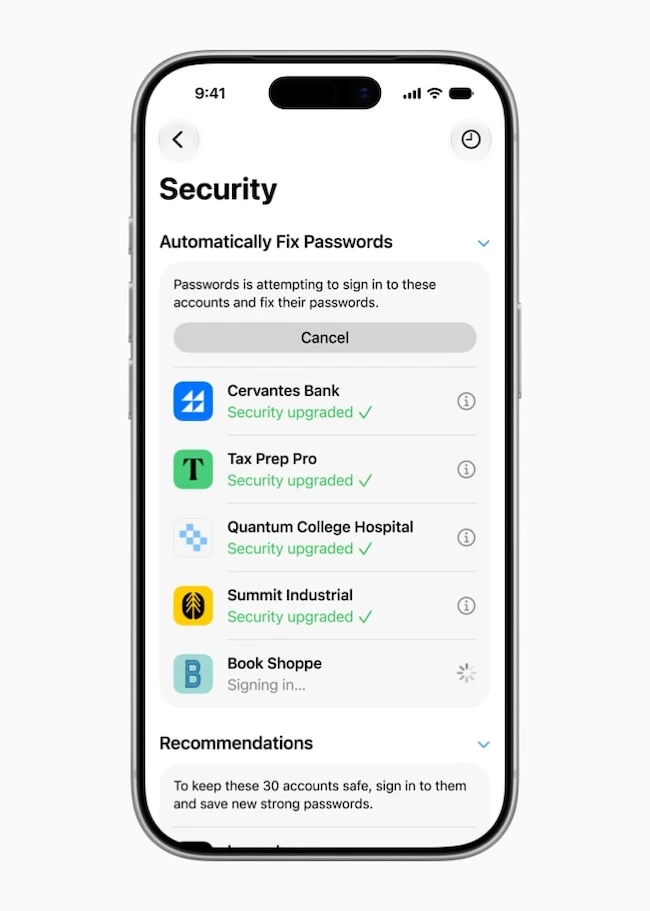Automatically Fix Passwords Apple Intelligence Passwords
