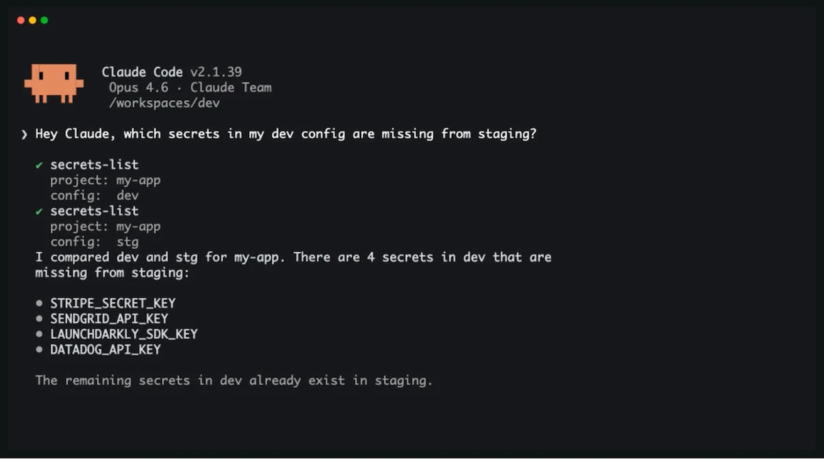 Claude Code Doppler secrets management platform