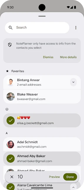 Contact Picker Google Play policy updates