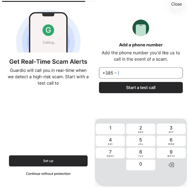 real-time scam protection Guardio Mobile Security