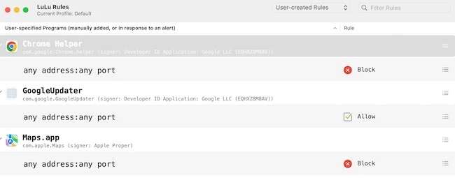LuLu macOS firewall