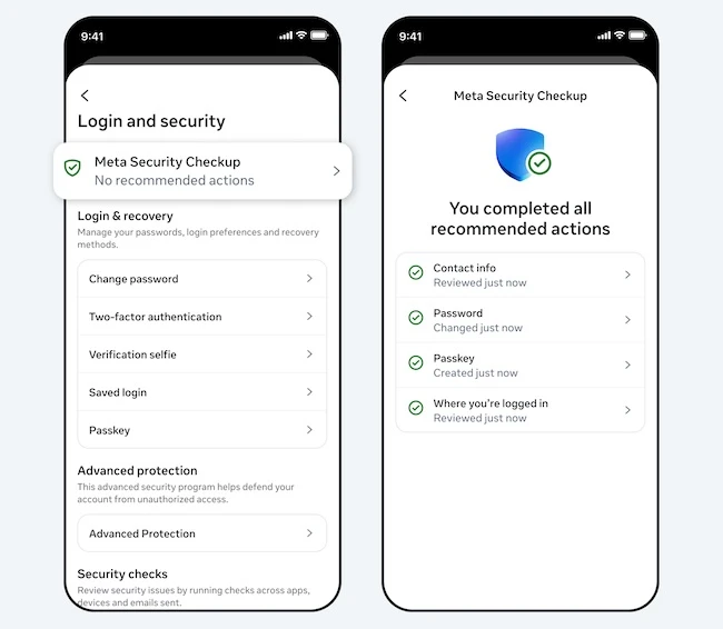 Meta Account overview