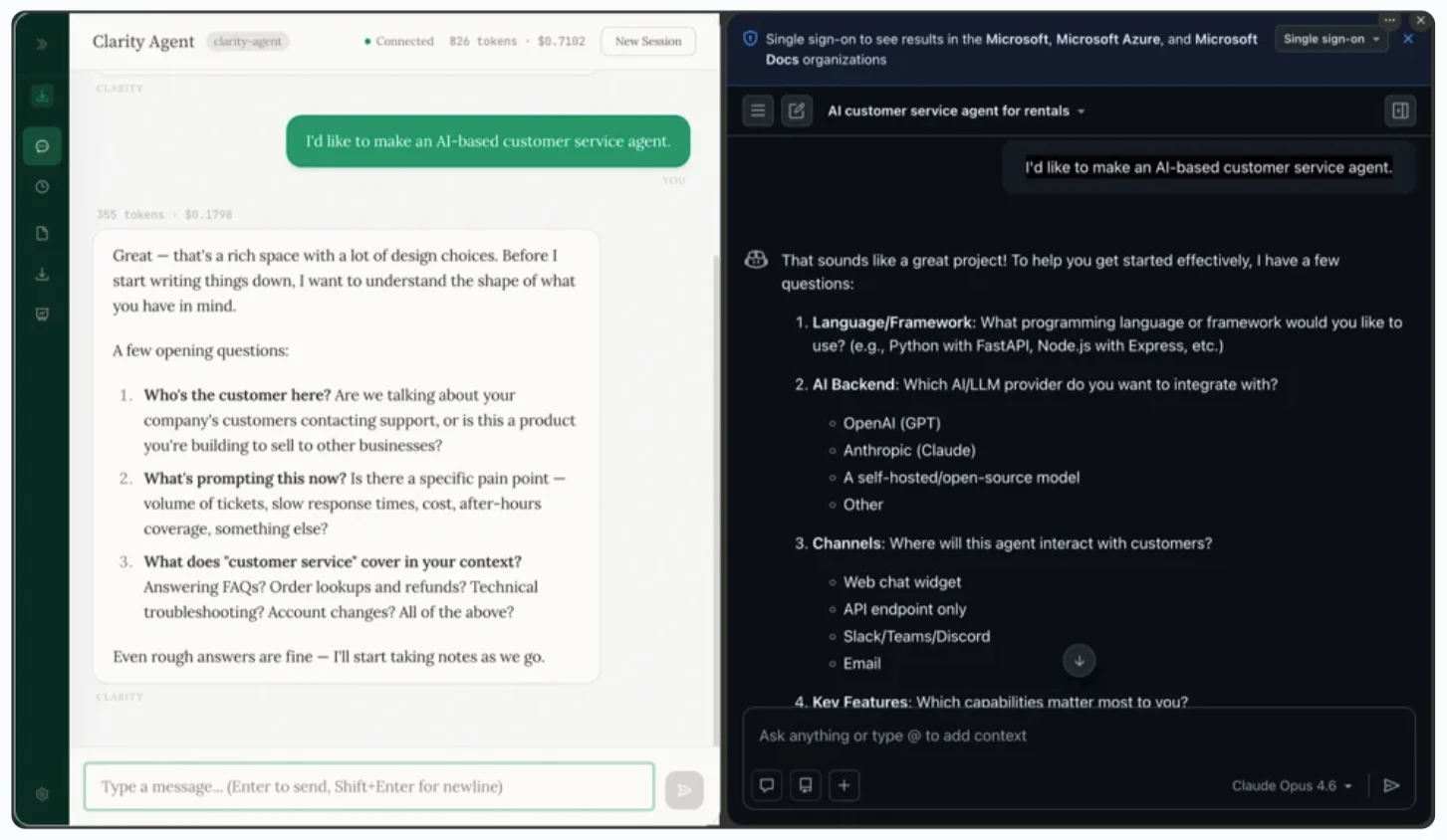 Clarity (Source: Microsoft) testing AI agents tools