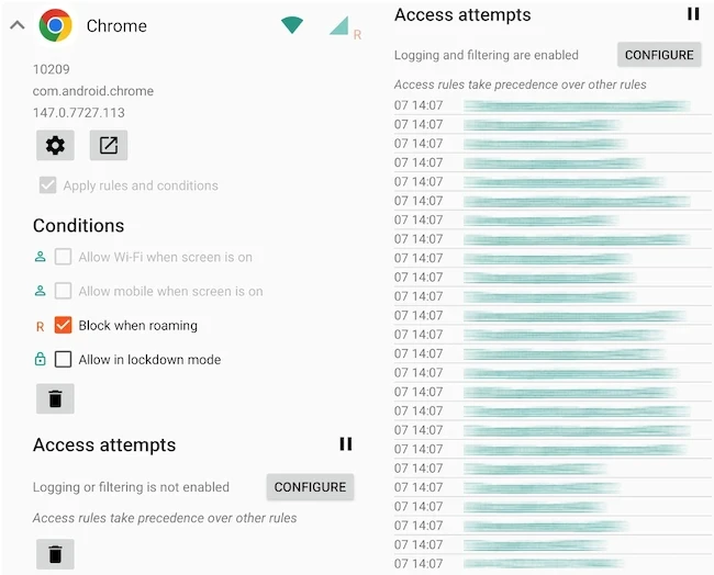 NetGuard Android firewall