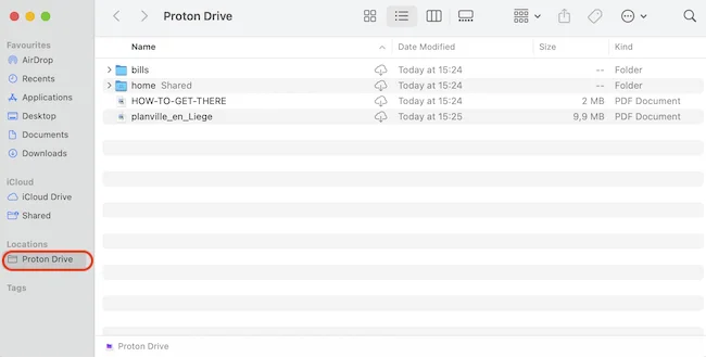 finder Proton Drive