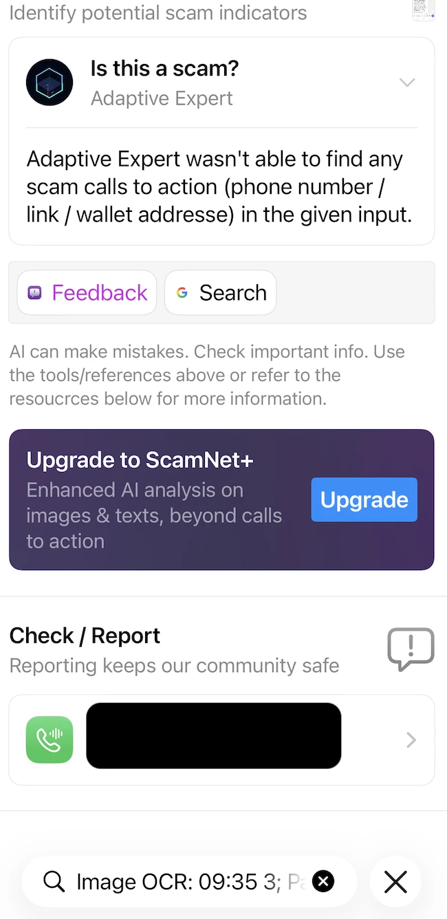 test ScamNet
