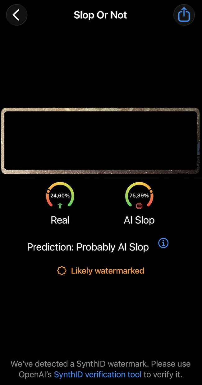 Likely Watermarked AI image detector