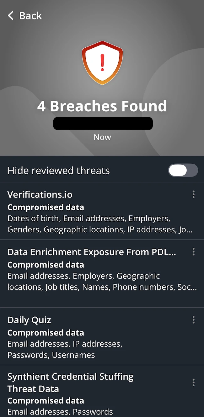 Breaches Found Webroot Mobile Security