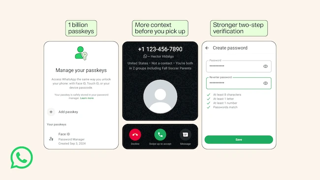 New account security features WhatsApp security enhancements