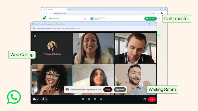 WhatsApp web video calls