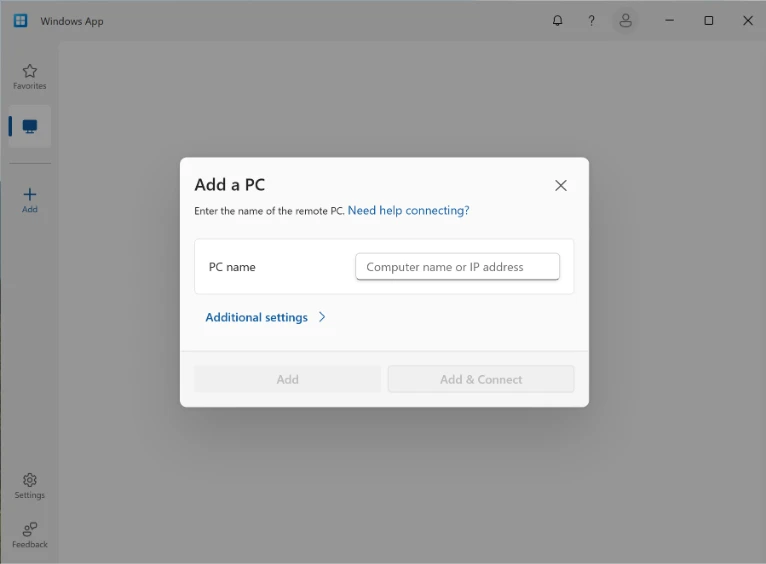 Windows App remote access