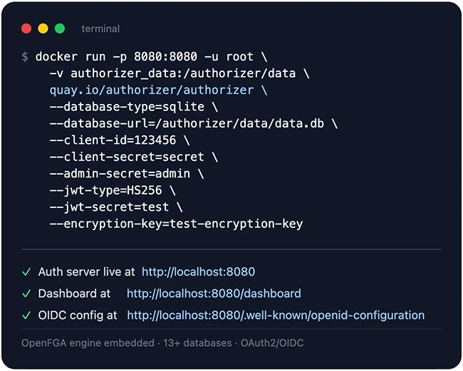 Authorizer open-source authentication server