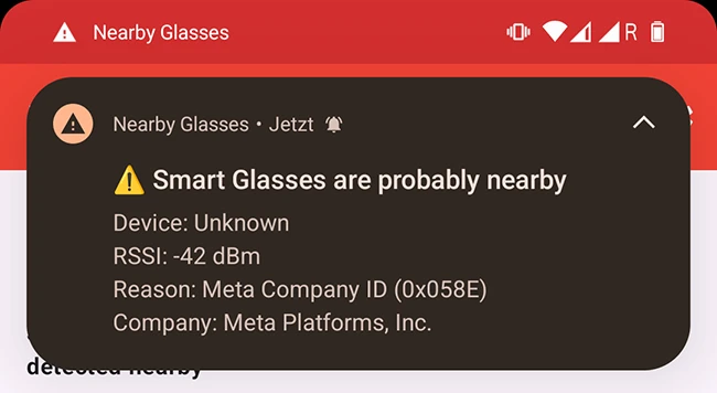 detect smart glasses