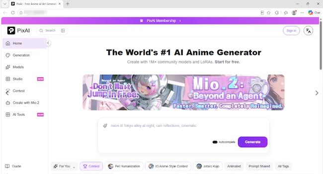 A fake PixAI generator site fake AI subscription sites