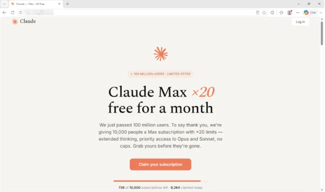 The fake giveaway fake Claude Max giveaway