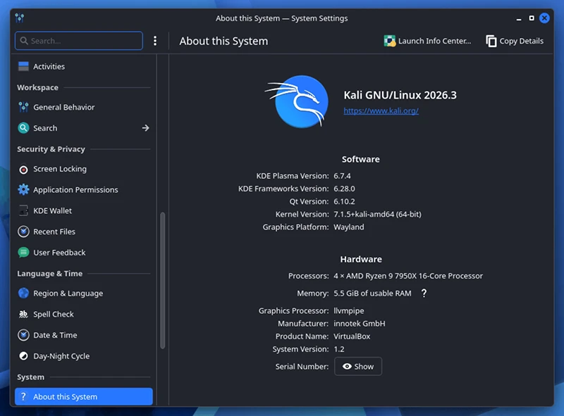 Kali Linux 2026.3 Kali Linux 2026.3