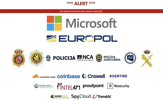 Tycoon 2FA phishing takedown