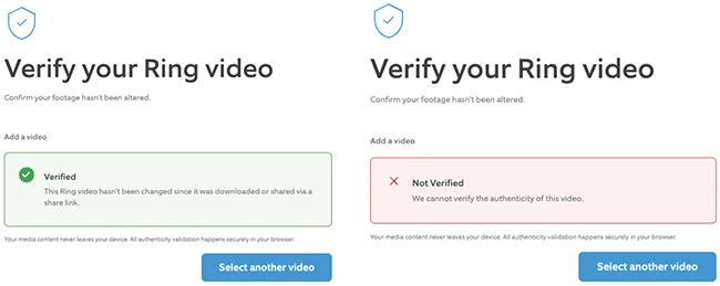 Zil videonuzu doğrulayın Zil Doğrulaması